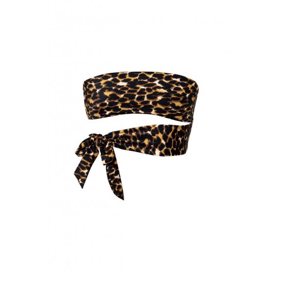 Online Store Harlow Leopard Luxe - Bandeau Bikini Top - sommer swim -S28