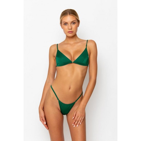 Online Store JANE Emerald - Thong Bikini Bottoms - sommer swim -S113
