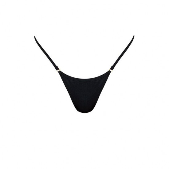 Online Store JANE Nero - Thong Bikini Bottoms - sommer swim -S111