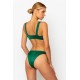 Online Store MAYA Emerald - High leg bikini bottoms - sommer swim -S4