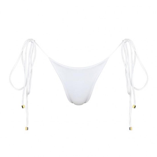 Online Store MILLA Bianco - Tie Side Bikini Bottoms - sommer swim -S84