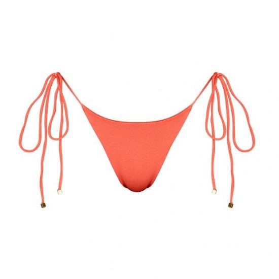 Online Store MILLA Coral - Tie Side Bikini Bottoms - sommer swim -S81