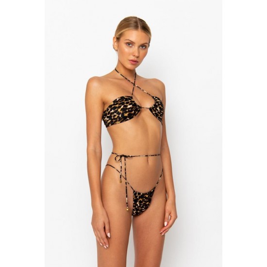 Online Store NAOMI Leopard Luxe - Tie Side Bikini Bottoms - sommer swim -S57