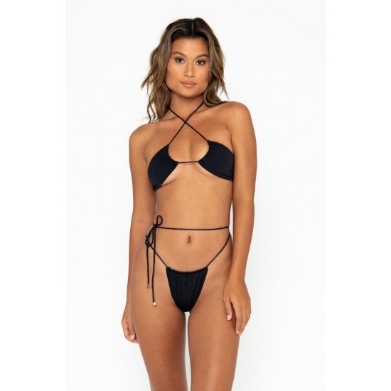 Online Store NAOMI Nero - Tie Side Bikini Bottoms - sommer swim -S91