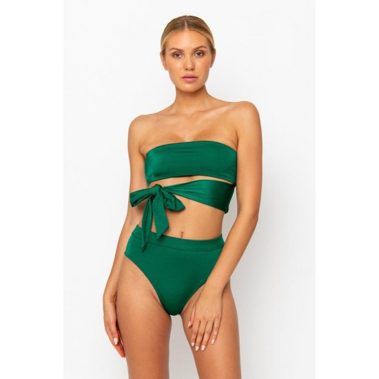 Online Store SIENNA Emerald - High Waisted Bikini Bottoms - sommer swim -S191