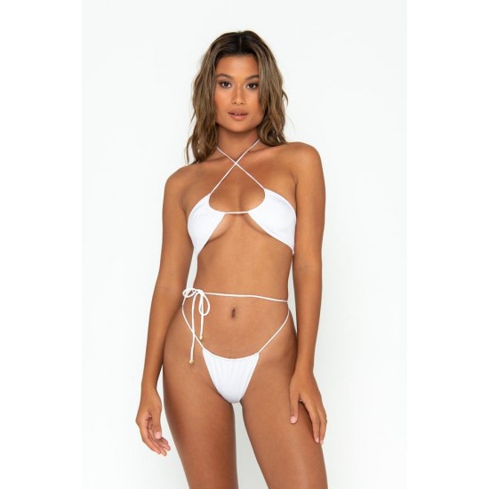 Online Store NAOMI Bianco - Tie Side Bikini Bottoms - sommer swim -S50
